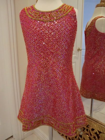 BSD 308 Greek Key Trim Dress-Full Sequin