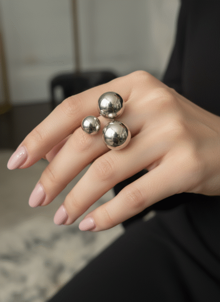 Sterling silver statement ring