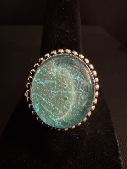 Opal triplet and Sterling silver ring