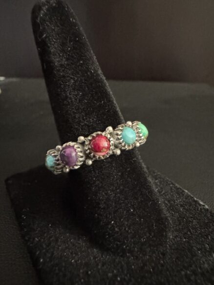 Stunning band genuine, multistone sterling silver