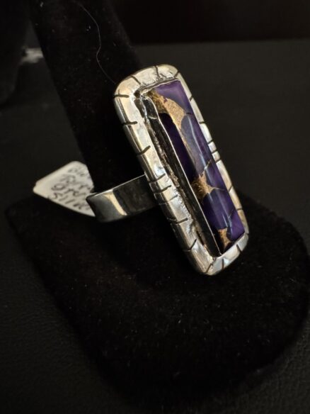 Unusual blue moon, turquoise set in sterling silver