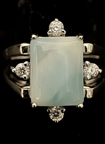 Beautiful Larimar in stunning sleek sterling silver