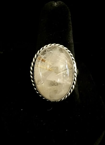 Ruetalated quartz set in stunning