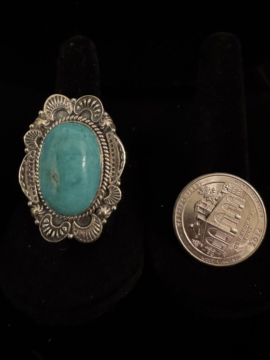 Beautiful, large turquoise statement, ring, gorgeous, gorgeous - Image 6