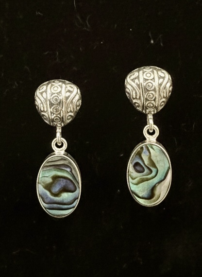 Abalone and Sterling silver earrings